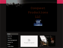 Tablet Screenshot of conquestproductionsllc.com